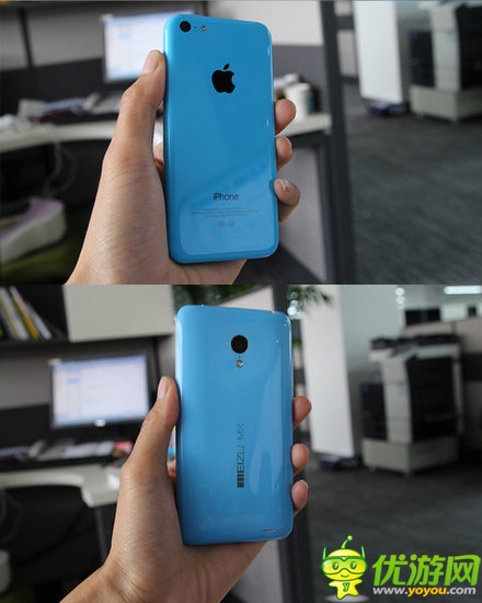藍(lán)色版魅族MX3首次曝光 真機(jī)對(duì)比iPhone5c