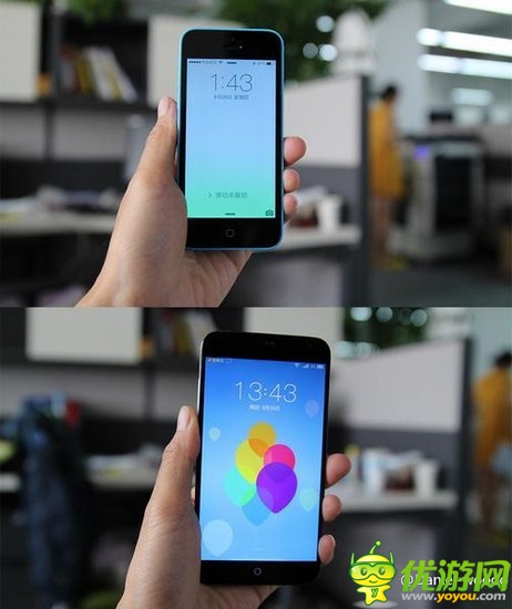 藍(lán)色版魅族MX3首次曝光 真機(jī)對(duì)比iPhone5c