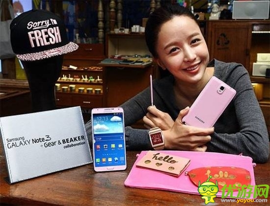 賣萌利器 粉色版Note 3登陸韓國市場