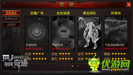 精心策劃《全民奇跡》日?；顒?dòng)系統(tǒng)爆料