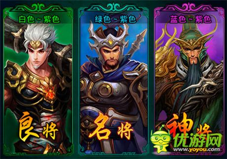 第一養(yǎng)成目標(biāo)《熱血三國》將領(lǐng)檔次劃分詳解