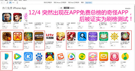 10萬下載量刷入iOS免費TOP10 APP被蘋果處罰降權(quán)!